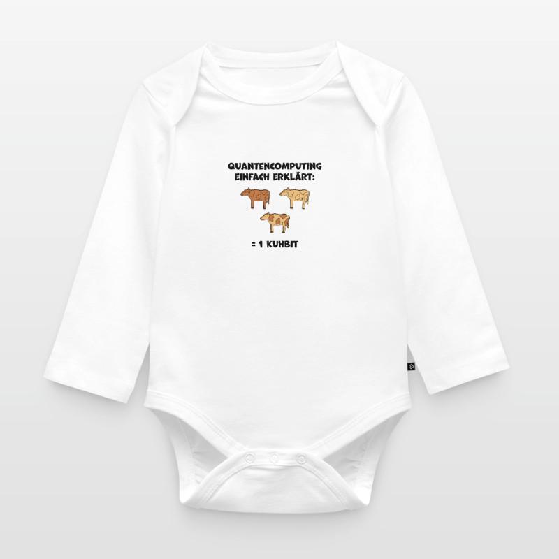 Quantencomputing mit Kühen Lustig Geschenk Kuhbit Baby Bio-Langarm-Body