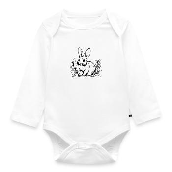 Mignonne - Body Bébé bio manches longues - blanc - Devant