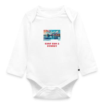Sydney - Organic Longsleeve Baby Bodysuit - white - Front