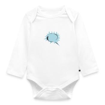 Sprechblase leer - Baby Bio-Langarm-Body - Weiß - Vorne