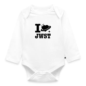 I LOVE JWST 2 - Body Bébé bio manches longues - blanc - Devant
