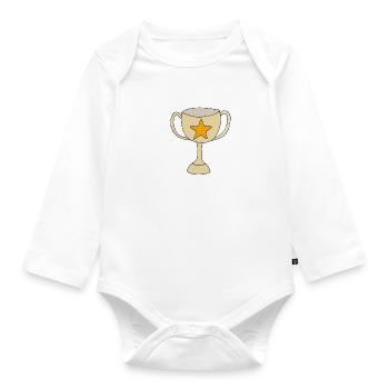 cup - Organic Longsleeve Baby Bodysuit - white - Front