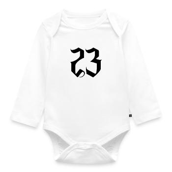 23 - Organic Longsleeve Baby Bodysuit - white - Front