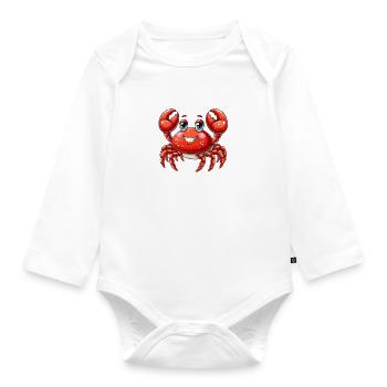Rotes Meer Krabbe - Baby Bio-Langarm-Body - Weiß - Vorne