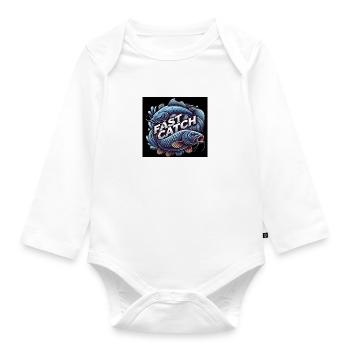 Fast Catch - Baby Bio-Langarm-Body - Weiß - Vorne