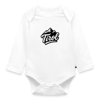 Tyrol Mountains - Organic Longsleeve Baby Bodysuit - white - Front