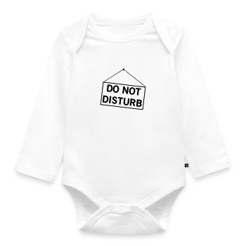 Do Not Disturb - Organic Longsleeve Baby Bodysuit - white - Front