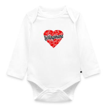 favorite Mom - Organic Longsleeve Baby Bodysuit - white - Front