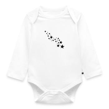 sterne - Baby Bio-Langarm-Body - Weiß - Vorne