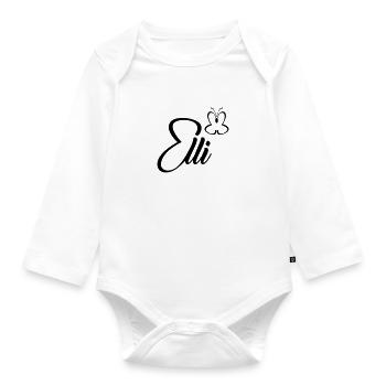 elli butterfly - Organic Longsleeve Baby Bodysuit - white - Front