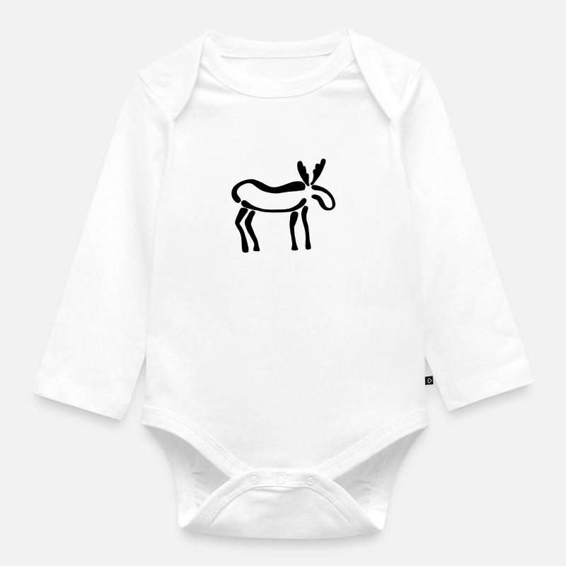 Élan - Body Bébé bio manches longues - blanc