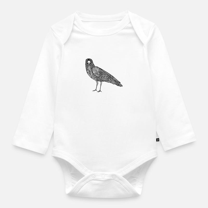 Die Krähe - Baby Bio-Langarm-Body - Weiß