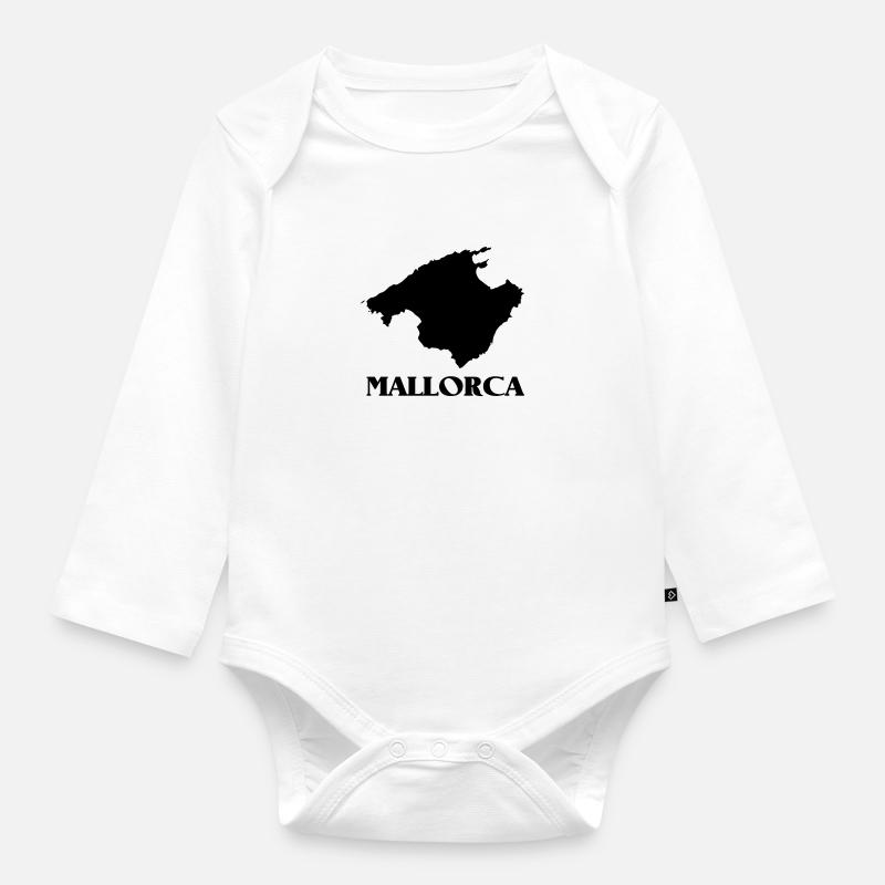 mallorca - Baby Bio-Langarm-Body - Weiß