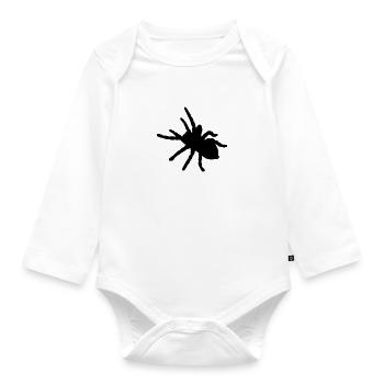 Spinnen Arachnophobie arachnophobia Spider arachne - Organic Longsleeve Baby Bodysuit - white - Front