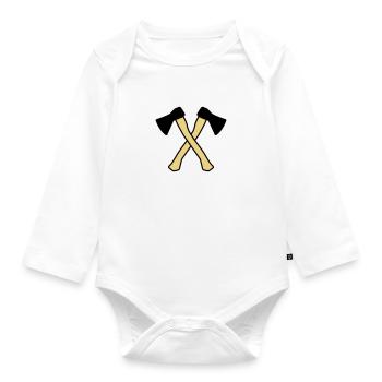 aexte icon - Baby Bio-Langarm-Body - Weiß - Vorne
