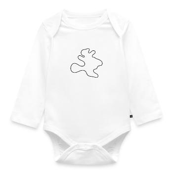 Fleck - Baby Bio-Langarm-Body - Weiß - Vorne