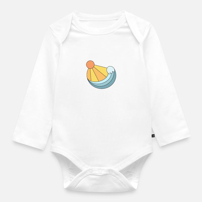 The Wave - Baby Bio-Langarm-Body - Weiß