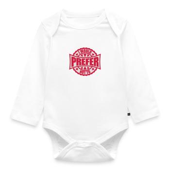 I prefer not to - Organic Longsleeve Baby Bodysuit - white - Front