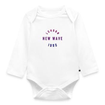 LONDON NEUE WELLE 1980 - Baby Bio-Langarm-Body - Weiß - Vorne