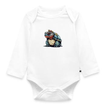 Zaza the streum - Organic Longsleeve Baby Bodysuit - white - Front