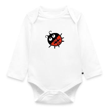 Scarabée porte-bonheur - Body Bébé bio manches longues - blanc - Devant