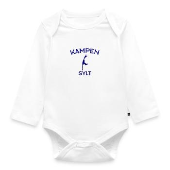 Sylt - North Sea - Germany - Kampen - Island - Organic Longsleeve Baby Bodysuit - white - Front