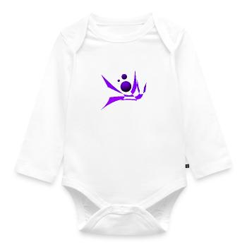 Bicubic Waves - Baby Bio-Langarm-Body - Weiß - Vorne