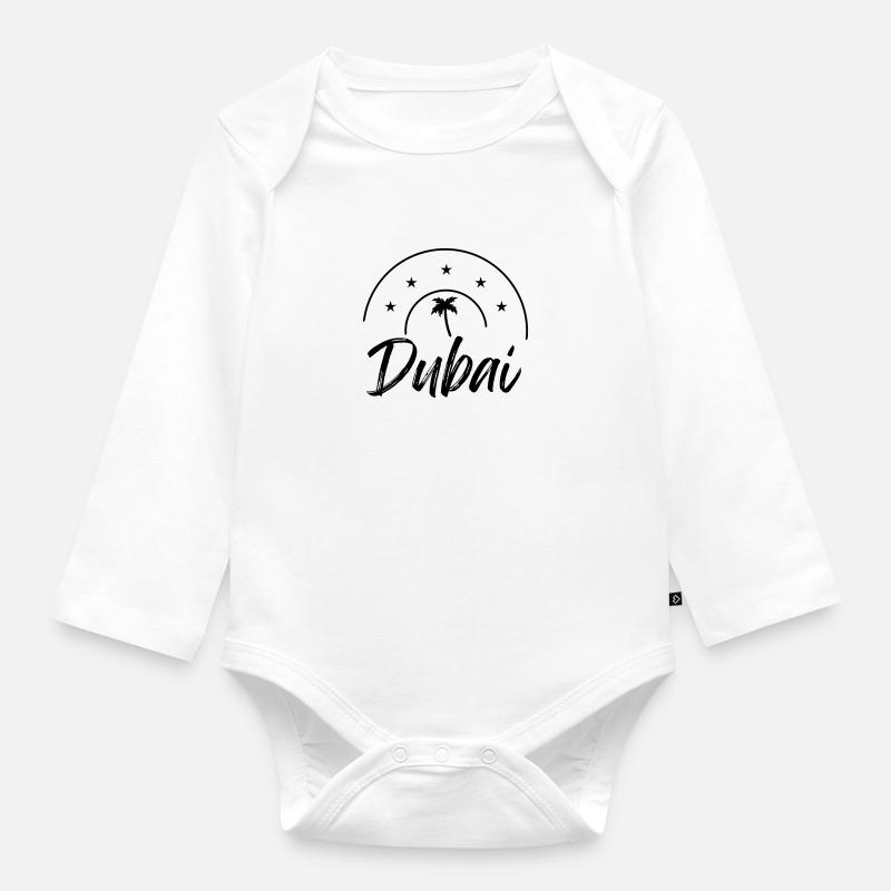 Dubai - Baby Bio-Langarm-Body - Weiß