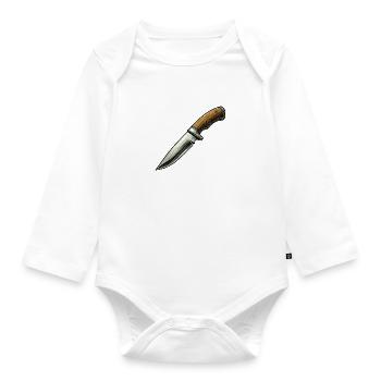 messer - Baby Bio-Langarm-Body - Weiß - Vorne