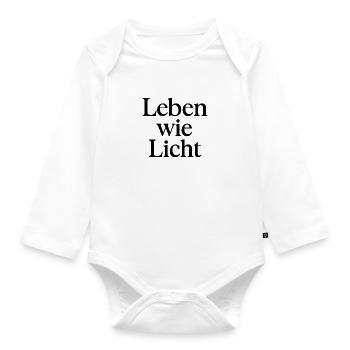 Leben wie Licht - Baby Bio-Langarm-Body - Weiß - Vorne