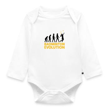 Badminton Evolution Frau Smash Cool - Baby Bio-Langarm-Body - Weiß - Vorne