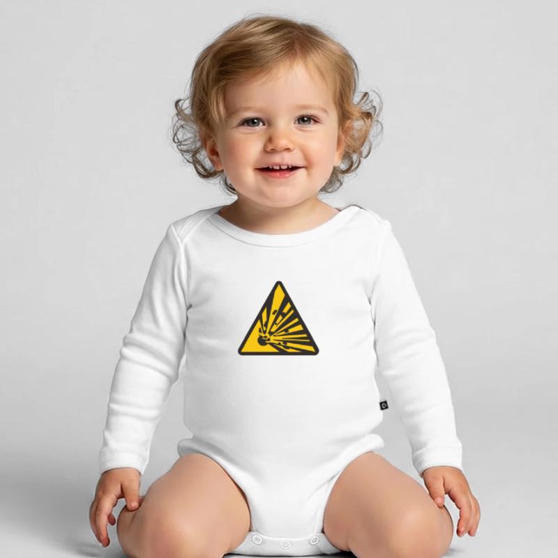exploding Organic Longsleeve Baby Bodysuit