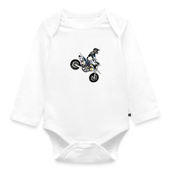 Supermoto - Baby Bio-Langarm-Body - Weiß - Vorne