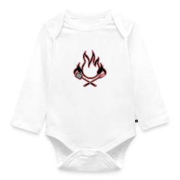 BBQ - Baby Bio-Langarm-Body - Weiß - Vorne