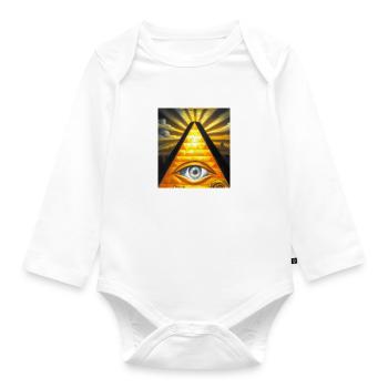 The Occult Eye - Organic Longsleeve Baby Bodysuit - white - Front