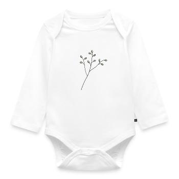 Branch. - Organic Longsleeve Baby Bodysuit - white - Front