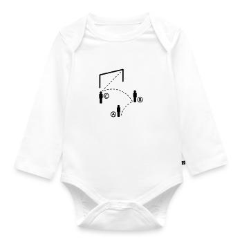 Fussball ABC - Baby Bio-Langarm-Body - Weiß - Vorne