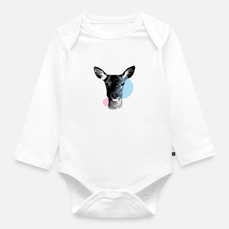 LA BICHE - Body Bébé bio manches longues - blanc