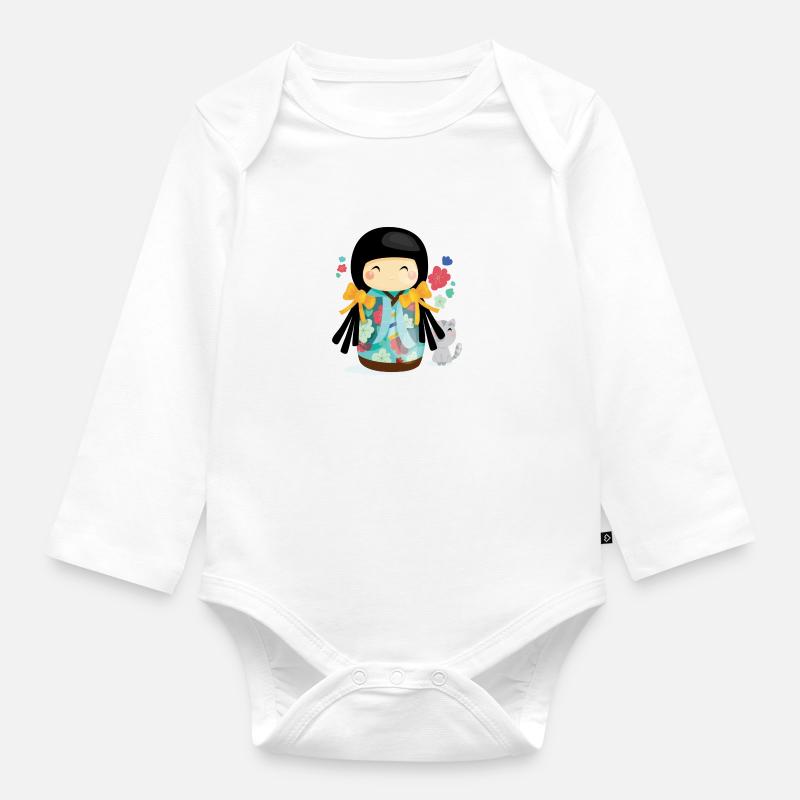 1 - Body Bébé bio manches longues - blanc