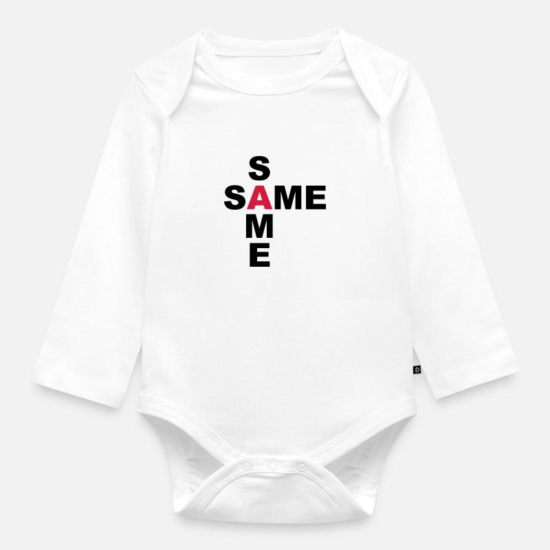 SAME SAME but different - Baby Bio-Langarm-Body - Weiß