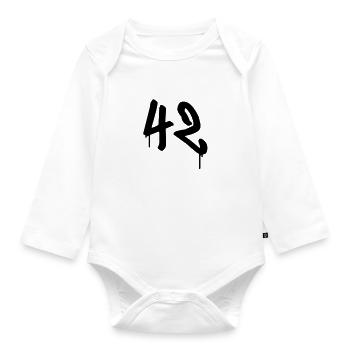 Tag : 42 - Baby Bio-Langarm-Body - Weiß - Vorne