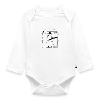 Da Vinci Skirt - Organic Longsleeve Baby Bodysuit - white - Front