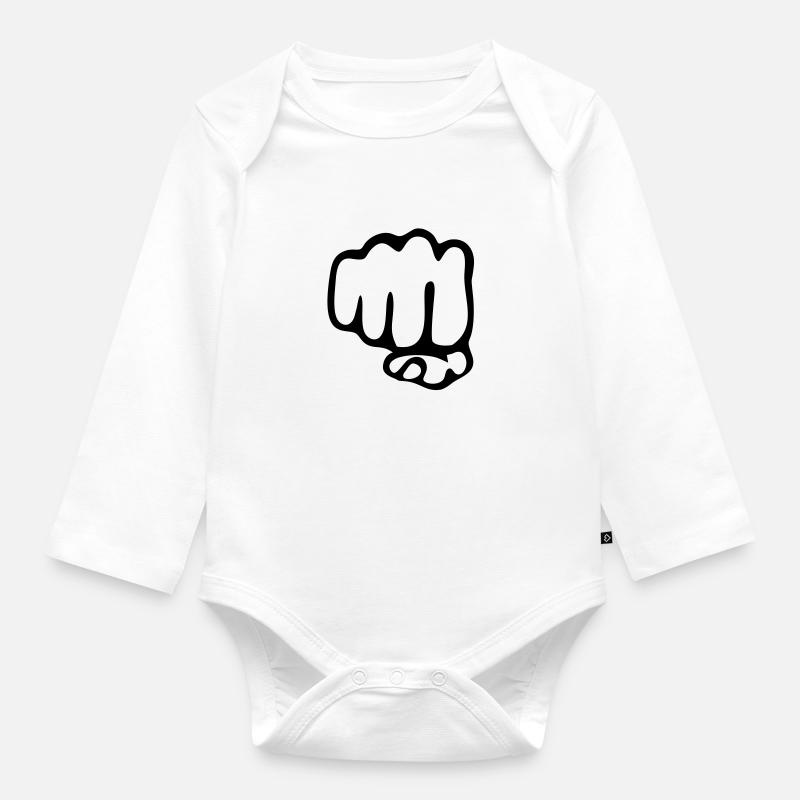 Puño - Body Bébé bio manches longues - blanc