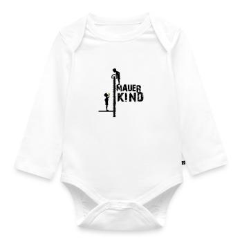 Berliner Mauerkind - BERLIN, BERLIN - Baby Bio-Langarm-Body - Weiß - Vorne