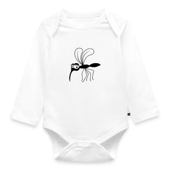 stechmuecke fliege insekt schmeissfliege blutsauge - Baby Bio-Langarm-Body - Weiß - Vorne