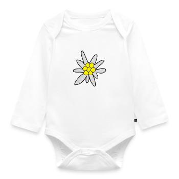 Edelweiss - Baby Bio-Langarm-Body - Weiß - Vorne