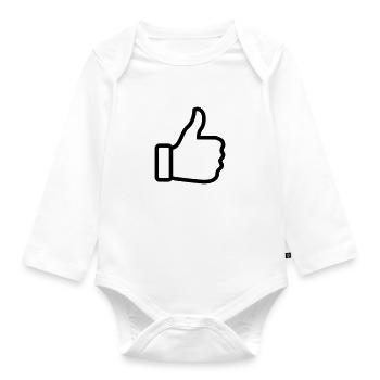 thumbs_up - Baby Bio-Langarm-Body - Weiß - Vorne
