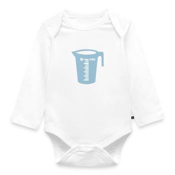 braud litre container - Organic Longsleeve Baby Bodysuit - white - Front