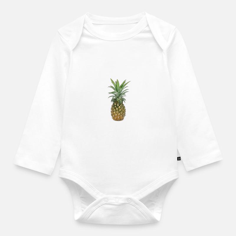 Ananas | Ananas - Body Bébé bio manches longues - blanc
