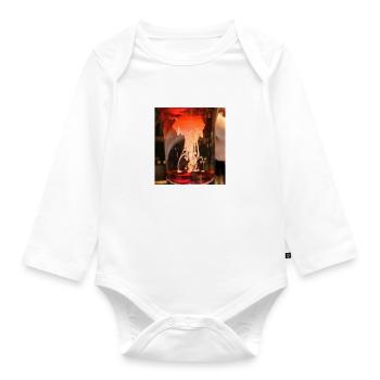 Vulkan - Baby Bio-Langarm-Body - Weiß - Vorne